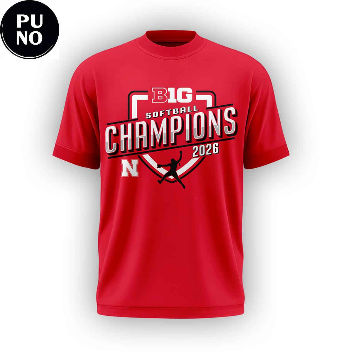Nebraska Cornhuskers Softball 2026 Big Ten Regular Season Champions Hoodie Shirt