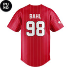 Nebraska Cornhuskers Softball 2026 Jordyn Bahl #98 Baseball Jersey