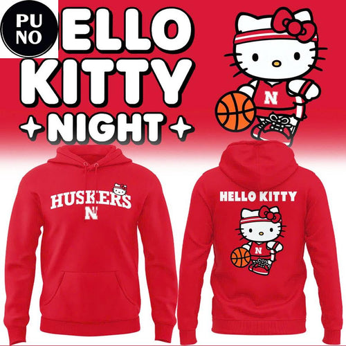 Nebraska Cornhuskers x Hello Kitty Red 2026 Hoodie T-Shirt