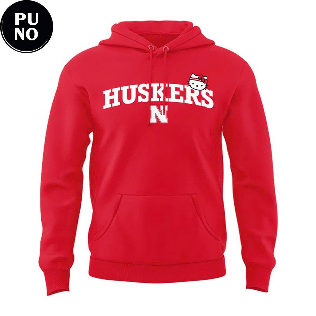 Nebraska Cornhuskers x Hello Kitty Red 2026 Hoodie T-Shirt