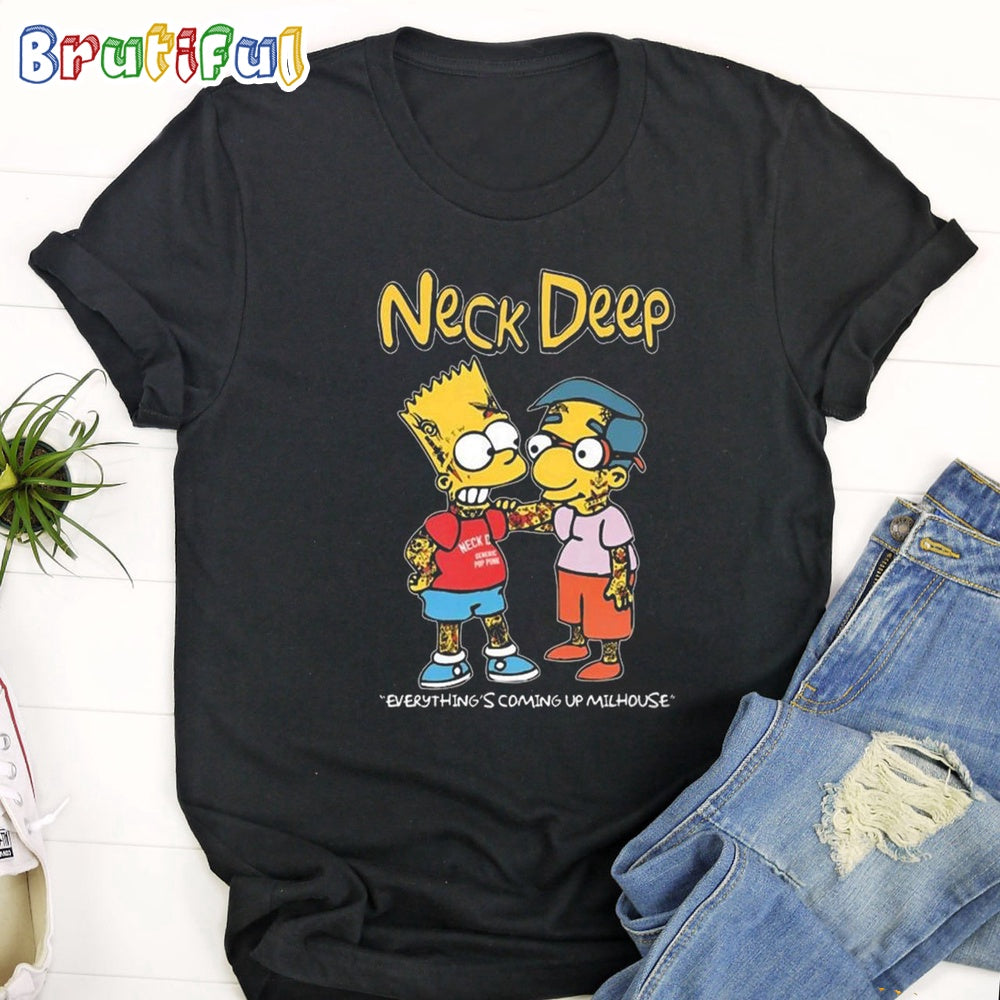Neck Deep Simpsons Everything’s Coming Up Milhouse T Shirt