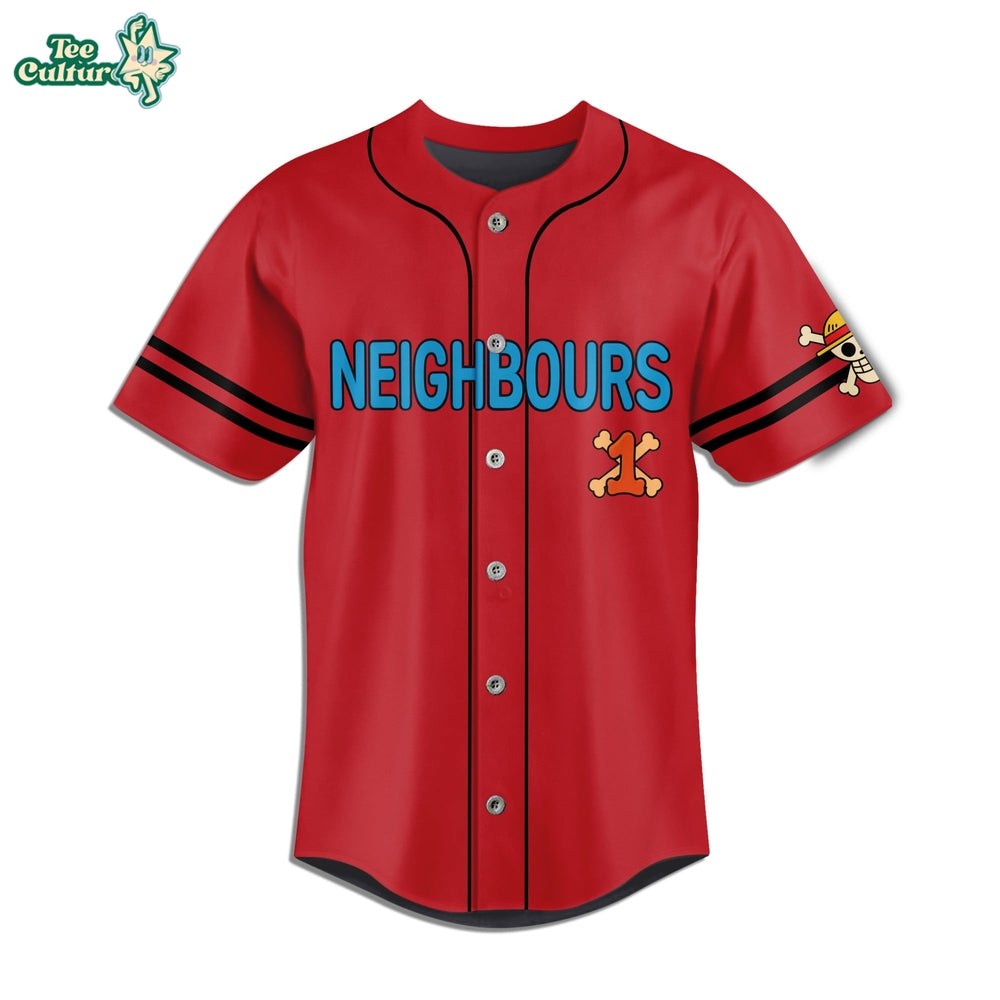 Netflix One Piece Straw Hat Crew Neighborhood Baseball Jersey
