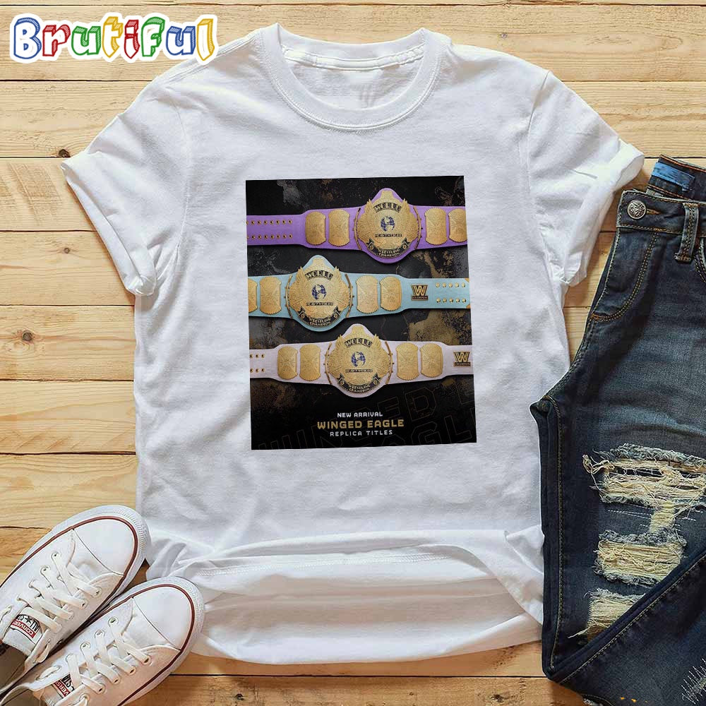 New Arrival Winged Eagle Replica Titles Of WWE T-Shirt