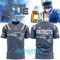 New England Patriots 2025 Rivalries Nor’Easter Storm Blue Shirt
