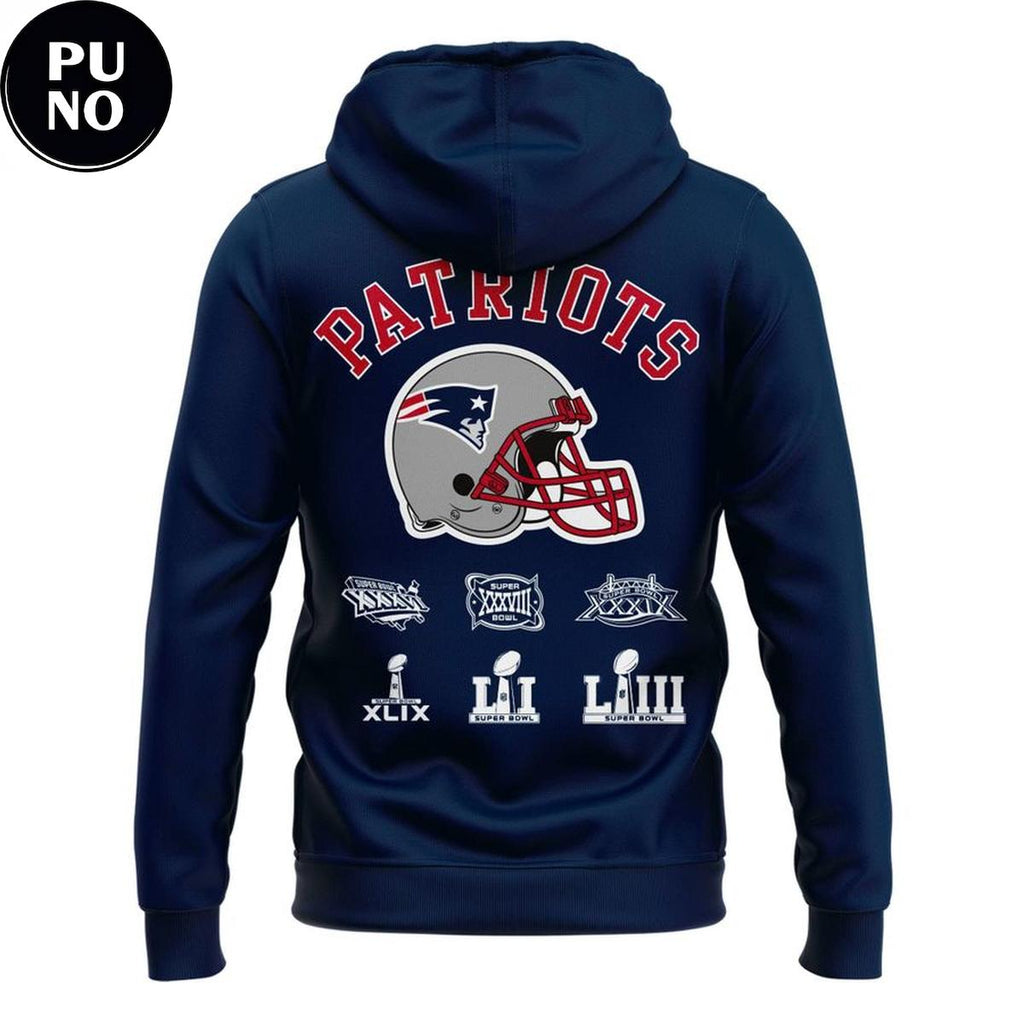 New England Patriots 3x Super Bowl Champions Hoodie Shirt