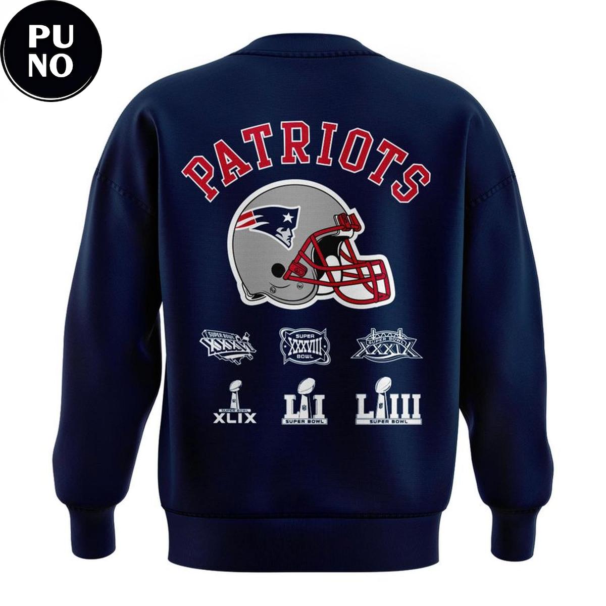New England Patriots 3x Super Bowl Champions Hoodie Shirt