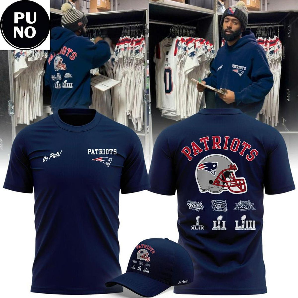 New England Patriots 3x Super Bowl Champions Hoodie Shirt