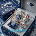 New England Patriots 6x Super Bowl Champions Whiskey Glass