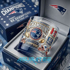 New England Patriots 6x Super Bowl Champions Whiskey Glass