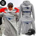 New England Patriots AFC Champions 2025-26 Gray Hoodie T-Shirt