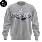 New England Patriots AFC Champions 2025-26 Gray Hoodie T-Shirt