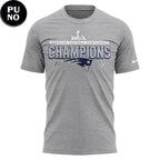New England Patriots AFC Champions 2025-26 Gray Hoodie T-Shirt