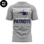 New England Patriots AFC Champions 2025-26 Gray Hoodie T-Shirt