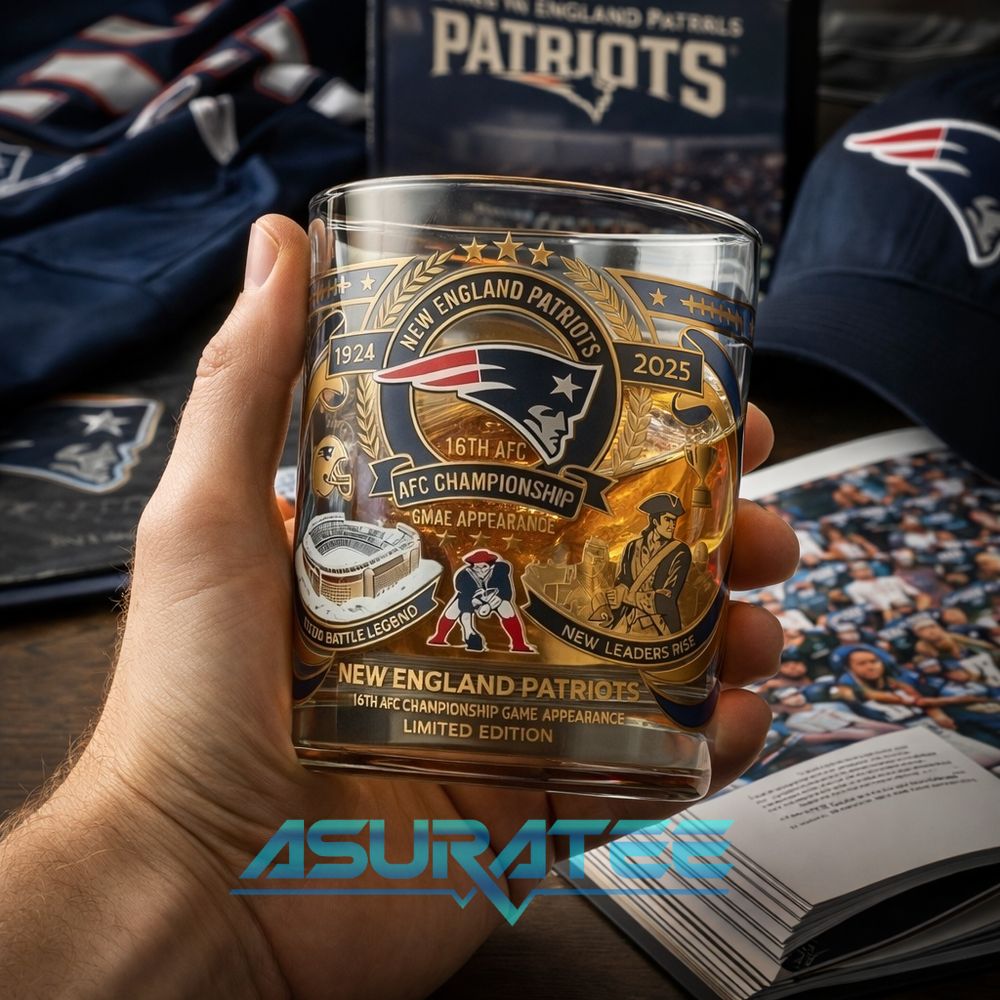 New England Patriots AFC Champions Commemorative Whiskey Glass