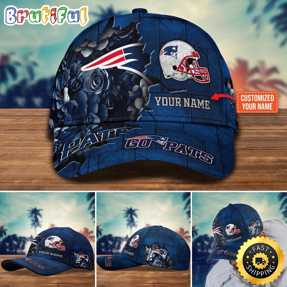 New England Patriots Baseball Cap Flower Custom Trending Cap