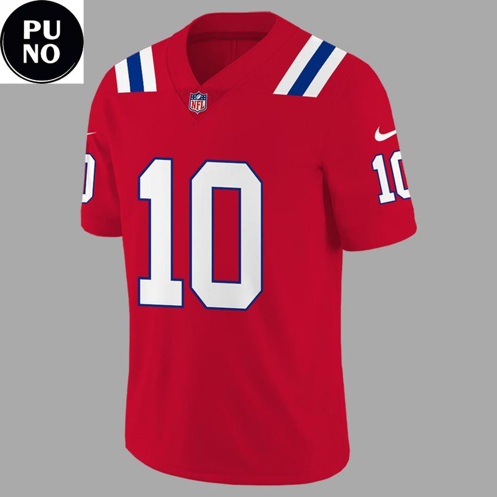 New England Patriots Drake Maye #10 Football Jersey