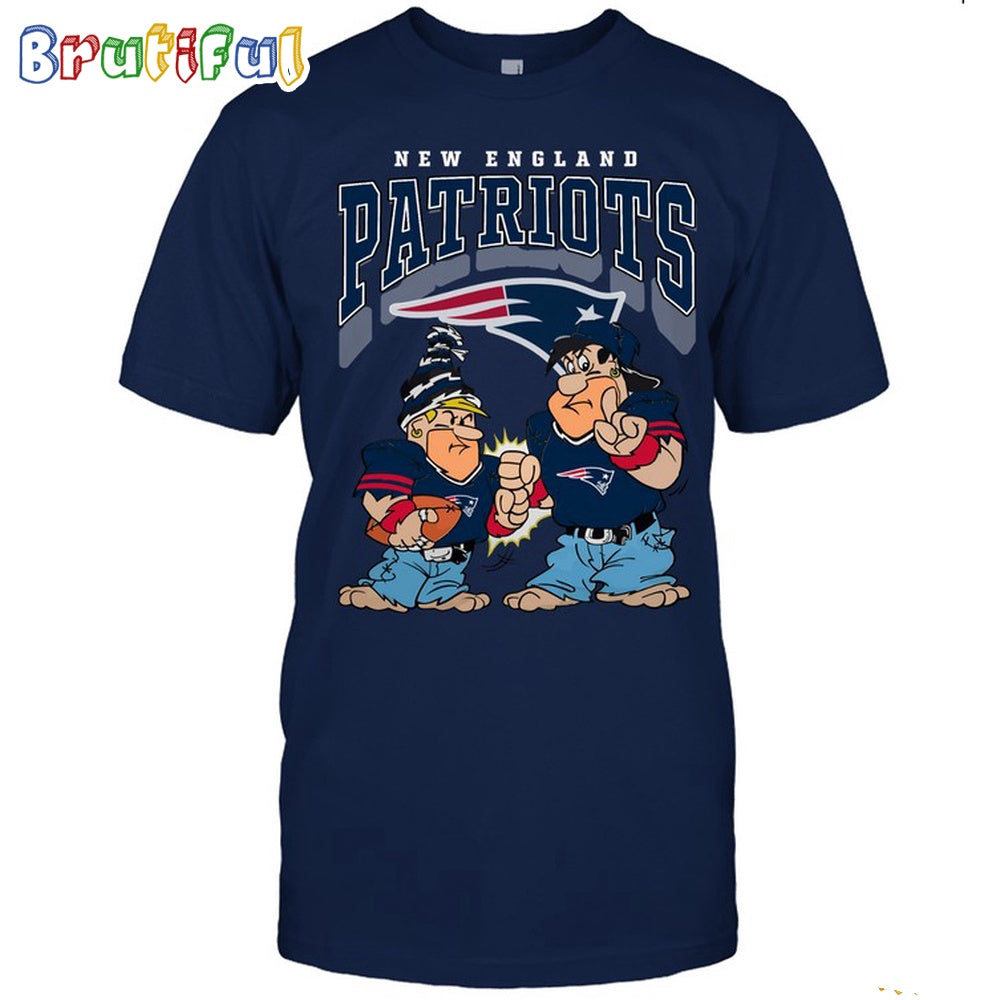 New England Patriots Flintstones Football T Shirt
