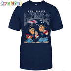 New England Patriots Flintstones Football T Shirt