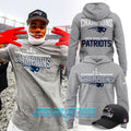New England Patriots Heather Gray 2025 AFC Champions Locker Room Trophy Hoodie Set