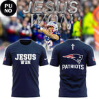 New England Patriots Jesus Won 2026 Hoodie T-Shirt