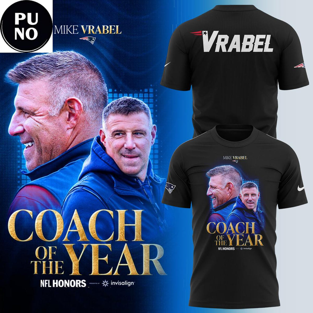 New England Patriots Mike Vrabel Coach of the Year 2026 Hoodie Shirt