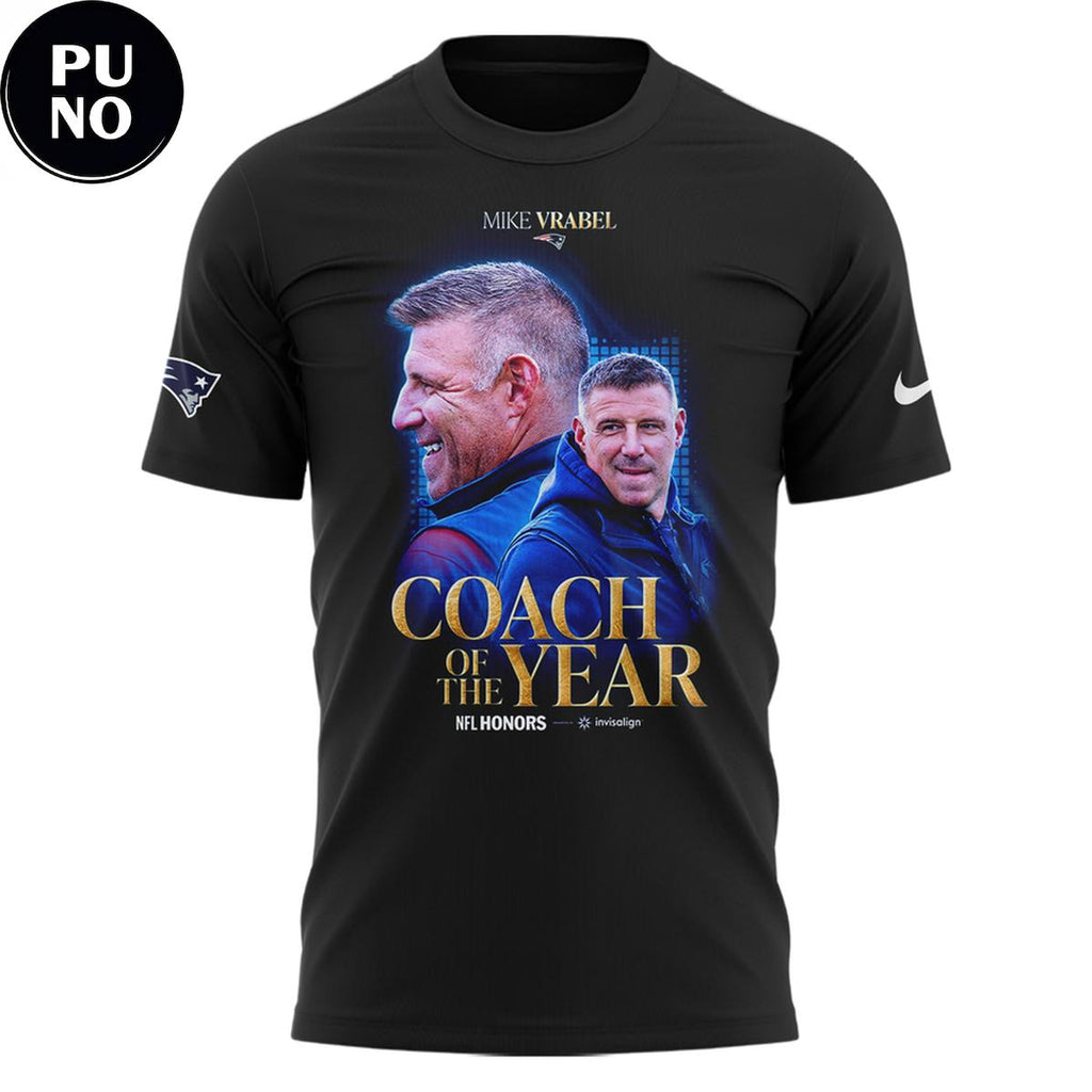 New England Patriots Mike Vrabel Coach of the Year 2026 Hoodie Shirt