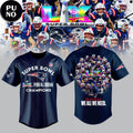 New England Patriots Super Bowl LX Champions 2026 Baseball Jersey