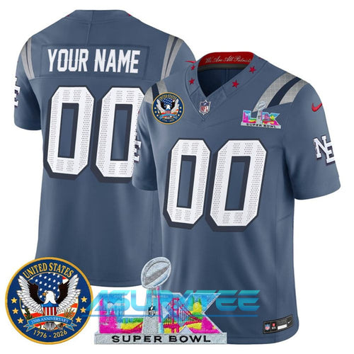 New England Patriots Super Bowl LX & United States 250th Football Jersey