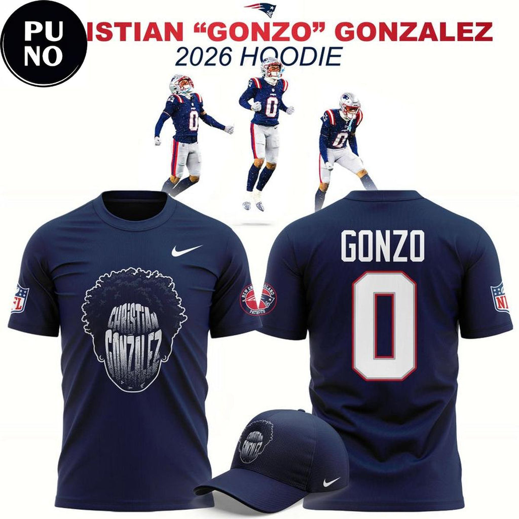 New England Patriots x Christian “Gonzo” Gonzalez 2026 Hoodie T-Shirt