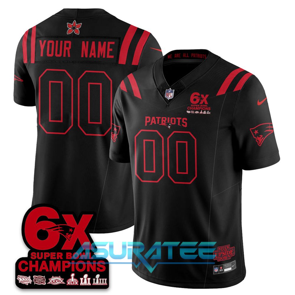 New England Patriots x Stranger Things 5 Limited Custom Jersey