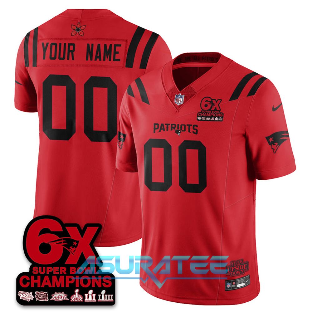 New England Patriots x Stranger Things 5 Limited Custom Jersey
