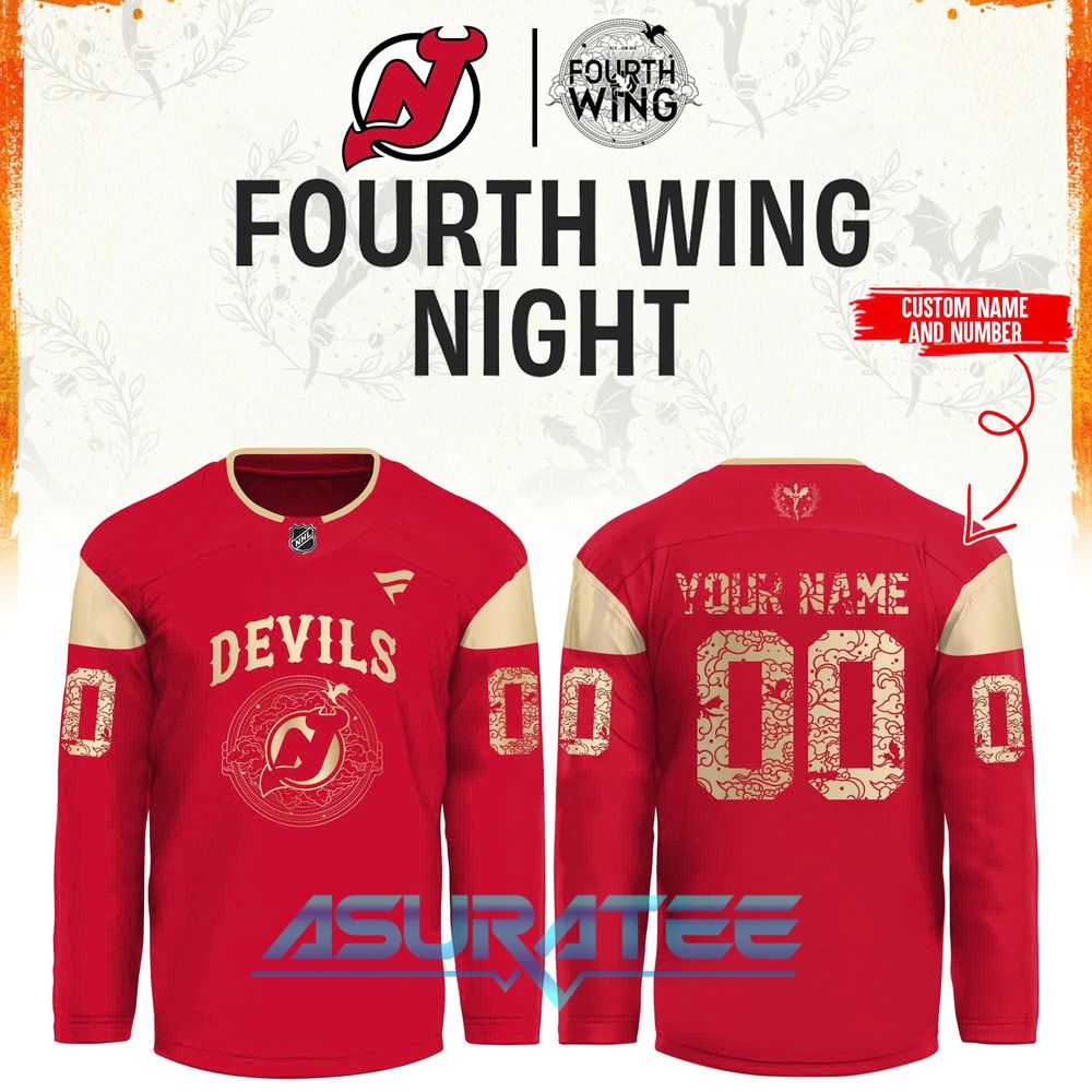 New Jersey Devils x Fourth Wing Night 2026 Hockey Jersey