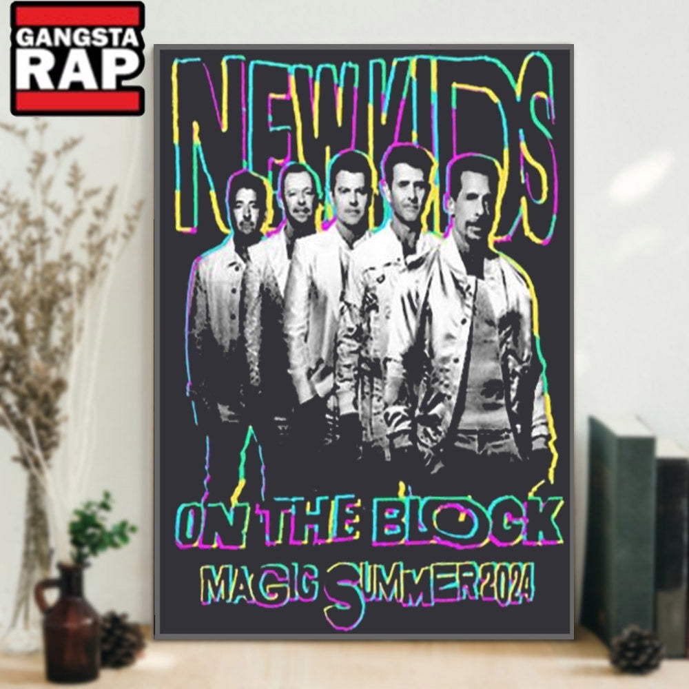 New Kid On The Block Magic Summer Tour 2024 Graphics Design Poster Canvas Art