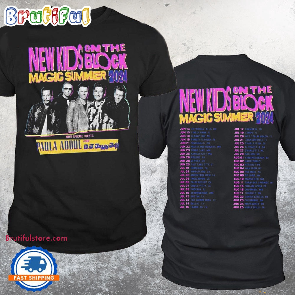New Kids On The Block Magic Summer Tour 2024 T Shirt, New Kids On The Block Band Shirt