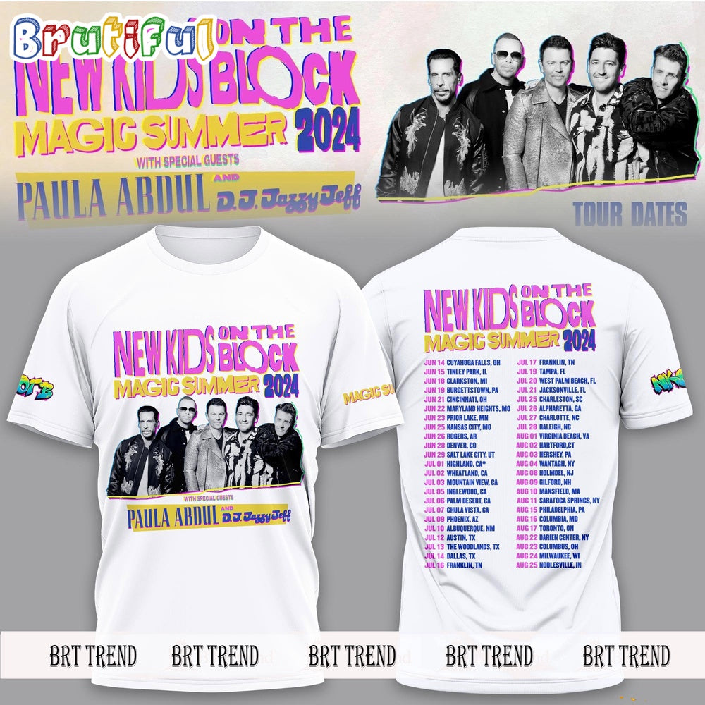 New Kids On The Block Magic Summer Tour 2024 T Shirt, New Kids On The Block Tour Shirt