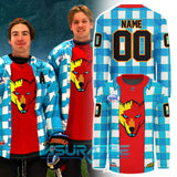 New Mexico Ice Wolves Celebrating Happy Gilmore 2026 Hockey Jersey