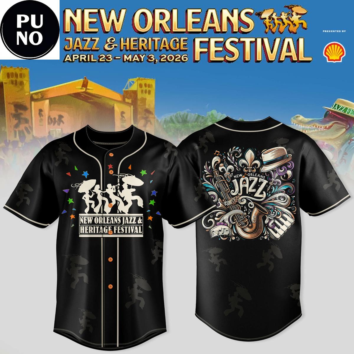 New Orleans Jazz Heritage Festival 2026 Baseball Jersey