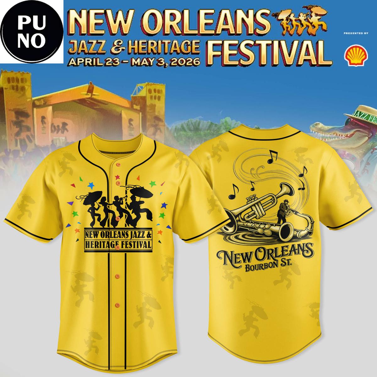 New Orleans Jazz Heritage Festival 2026 Baseball Jersey