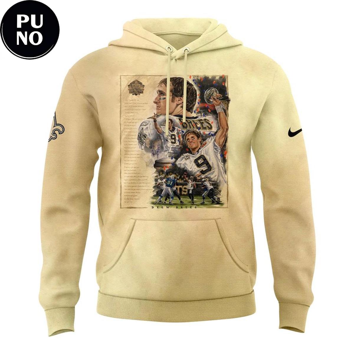 New Orleans Saints Drew Brees Hall of Fame Class of 2026 Hoodie T-Shirt