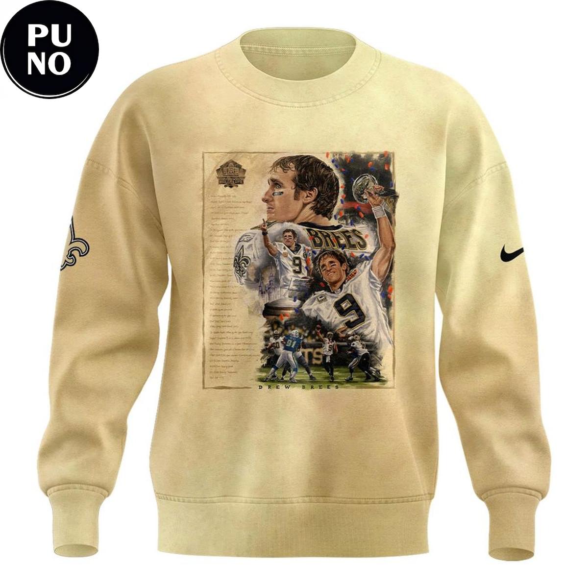 New Orleans Saints Drew Brees Hall of Fame Class of 2026 Hoodie T-Shirt