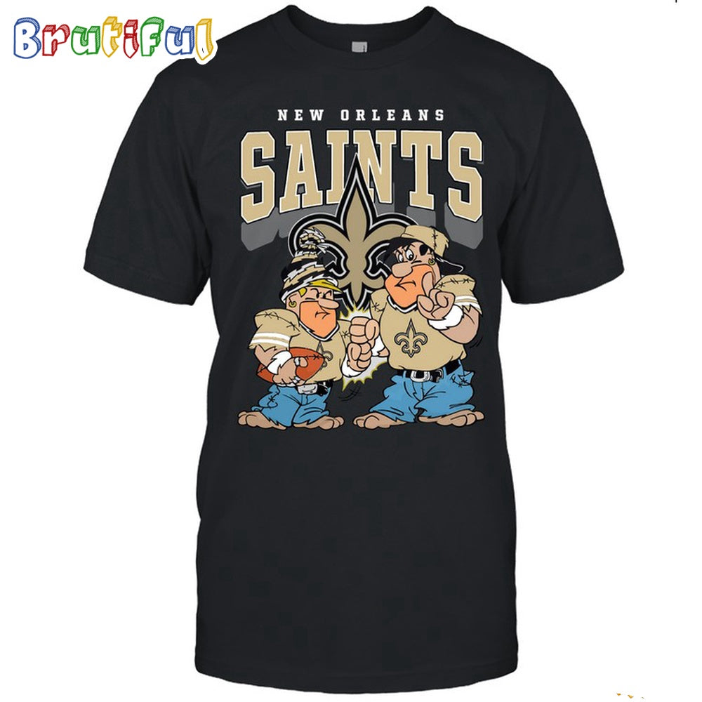 New Orleans Saints Flintstones Football T Shirt