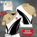 New Orleans Saints Polo Shirt Custom Name Football Polo Shirts