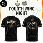 New Orleans Saints x Fourth Wing Night 2026 Hoodie T-Shirt