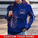 Custom NFL New York Giants Hoodie Leggings Rock Paper Scissors Throat Punch I Win Hoodie