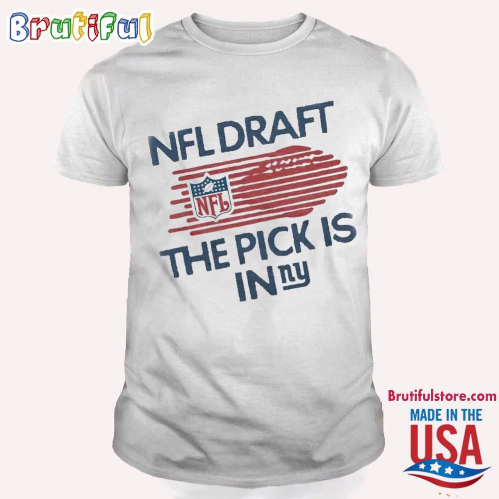 New York Giants NFL Draft The Pick Is In Ny Logo T Shirt