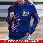 Custom NFL New York Giants Hoodie Leggings The Grinch Hoodie Rock Paper Scissors Throat Punch I Win