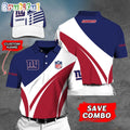New York Giants Polo Shirt Custom Name Football Polo Shirts