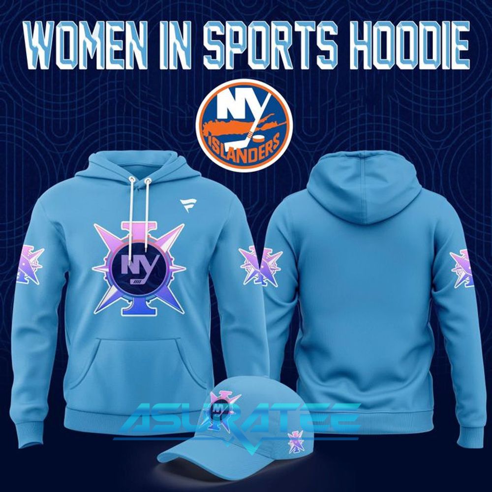 New York Islanders 2026 Women in Sports Hoodie, Cap