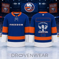 New York Islanders In Loving Memory Freedom Charlie Kirk Hockey Jersey