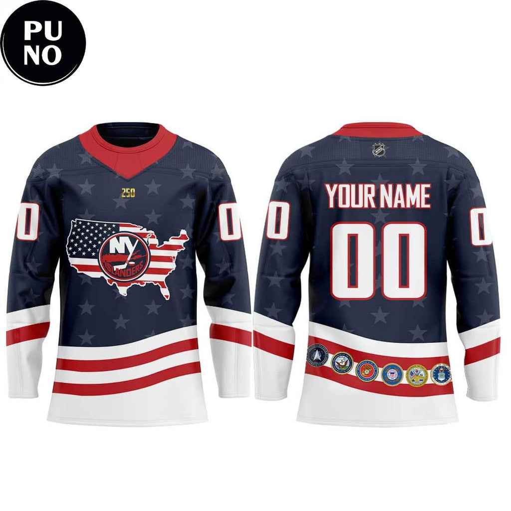 New York Islanders x Military Appreciation 2026 Personalized Hockey Jersey